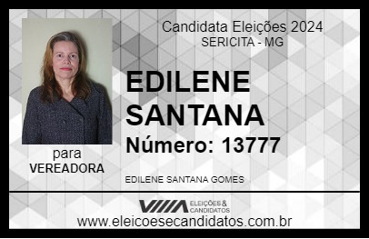 Candidato EDILENE SANTANA 2024 - SERICITA - Eleições