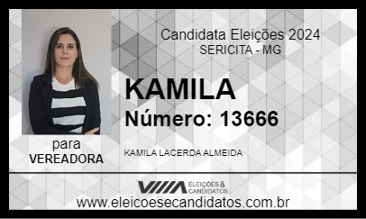 Candidato KAMILA 2024 - SERICITA - Eleições