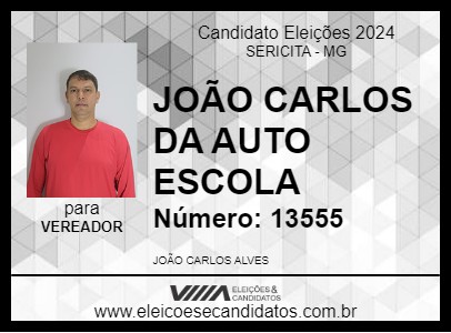 Candidato JOÃO CARLOS DA AUTO ESCOLA 2024 - SERICITA - Eleições