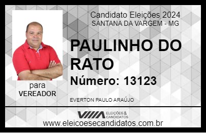 Candidato PAULINHO DO RATO 2024 - SANTANA DA VARGEM - Eleições