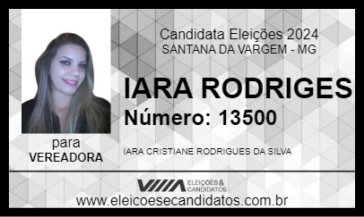 Candidato IARA RODRIGES 2024 - SANTANA DA VARGEM - Eleições