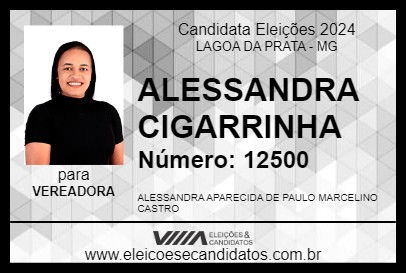 Candidato ALESSANDRA CIGARRINHA 2024 - LAGOA DA PRATA - Eleições