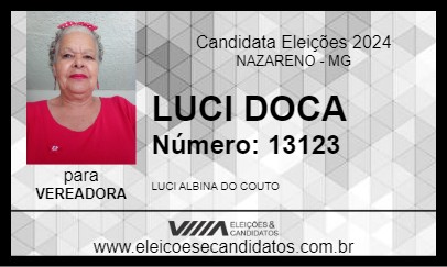 Candidato LUCI DOCA 2024 - NAZARENO - Eleições