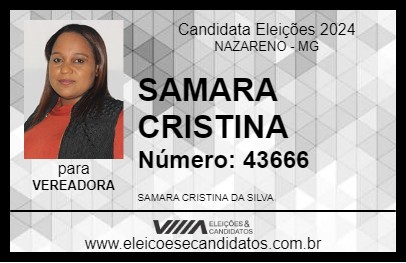 Candidato SAMARA CRISTINA 2024 - NAZARENO - Eleições