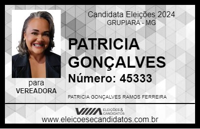 Candidato PATRICIA GONÇALVES 2024 - GRUPIARA - Eleições