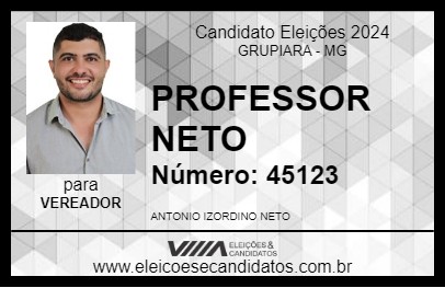 Candidato PROFESSOR NETO 2024 - GRUPIARA - Eleições