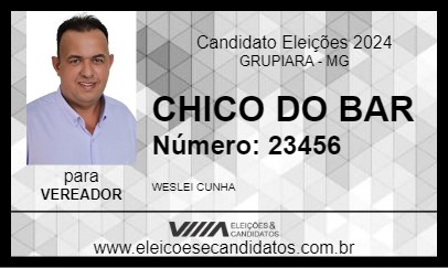 Candidato CHICO DO BAR 2024 - GRUPIARA - Eleições