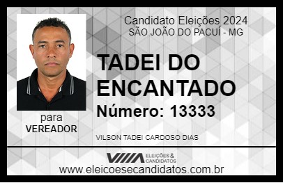 Candidato TADEI DO ENCANTADO 2024 - SÃO JOÃO DO PACUÍ - Eleições