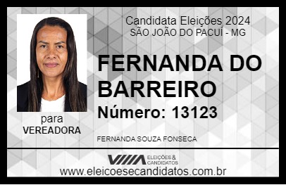 Candidato FERNANDA DO BARREIRO 2024 - SÃO JOÃO DO PACUÍ - Eleições