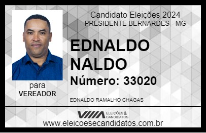 Candidato EDNALDO NALDO 2024 - PRESIDENTE BERNARDES - Eleições