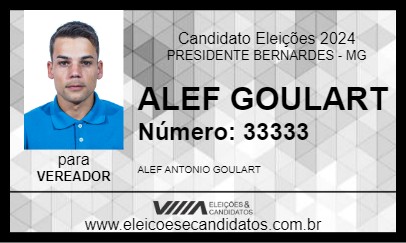 Candidato ALEF GOULART 2024 - PRESIDENTE BERNARDES - Eleições