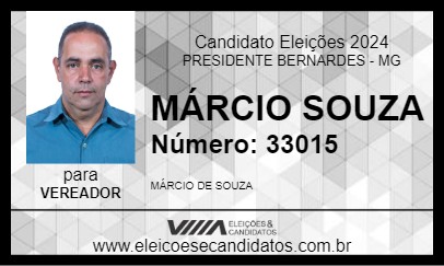 Candidato MÁRCIO SOUZA 2024 - PRESIDENTE BERNARDES - Eleições