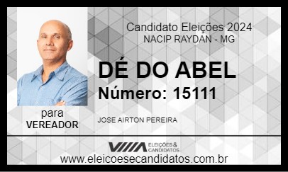 Candidato DÉ DO ABEL 2024 - NACIP RAYDAN - Eleições