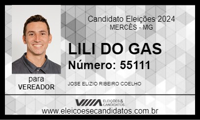 Candidato LILI DO GAS 2024 - MERCÊS - Eleições