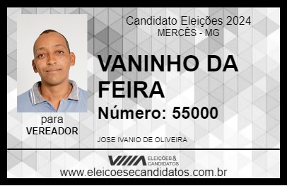 Candidato VANINHO DA FEIRA 2024 - MERCÊS - Eleições