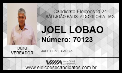 Candidato JOEL LOBAO 2024 - SÃO JOÃO BATISTA DO GLÓRIA - Eleições