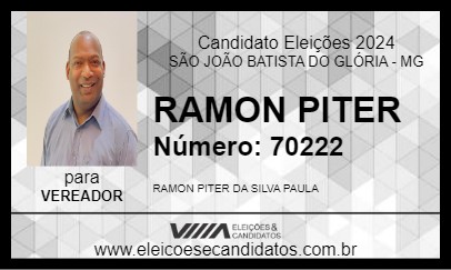 Candidato RAMON PITER 2024 - SÃO JOÃO BATISTA DO GLÓRIA - Eleições