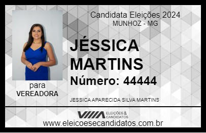 Candidato JÉSSICA MARTINS 2024 - MUNHOZ - Eleições