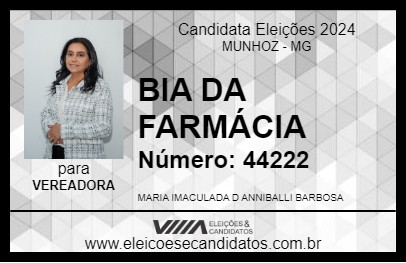 Candidato BIA DA FARMÁCIA 2024 - MUNHOZ - Eleições