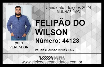 Candidato FELIPÃO DO WILSON 2024 - MUNHOZ - Eleições