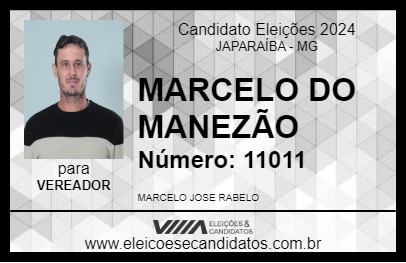 Candidato MARCELO DO MANEZÃO 2024 - JAPARAÍBA - Eleições