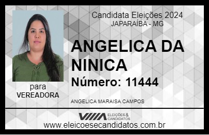 Candidato ANGELICA DA NINICA 2024 - JAPARAÍBA - Eleições