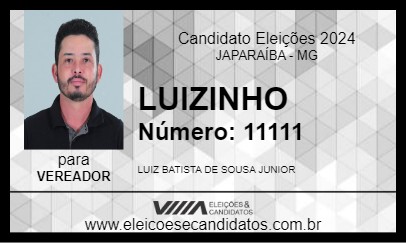 Candidato LUIZINHO 2024 - JAPARAÍBA - Eleições