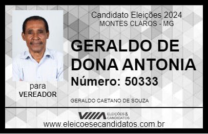 Candidato GERALDO DE DONA ANTONIA 2024 - MONTES CLAROS - Eleições