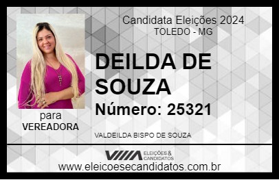 Candidato DEILDA DE SOUZA 2024 - TOLEDO - Eleições