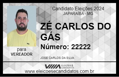 Candidato ZÉ CARLOS DO GÁS 2024 - JAPARAÍBA - Eleições