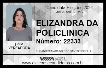 Candidato ELIZANDRA DA SAUDE 2024 - JAPARAÍBA - Eleições