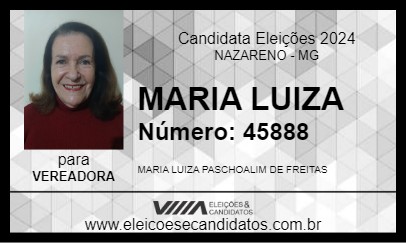 Candidato MARIA LUIZA 2024 - NAZARENO - Eleições