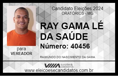 Candidato RAY GAMA LÉ DA SAÚDE 2024 - ORATÓRIOS - Eleições