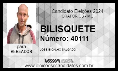 Candidato BILISQUETE 2024 - ORATÓRIOS - Eleições