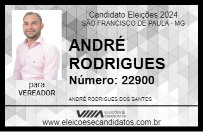 Candidato ANDRÉ RODRIGUES 2024 - SÃO FRANCISCO DE PAULA - Eleições