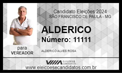 Candidato ALDERICO 2024 - SÃO FRANCISCO DE PAULA - Eleições