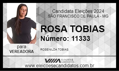 Candidato ROSA TOBIAS 2024 - SÃO FRANCISCO DE PAULA - Eleições