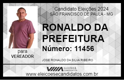 Candidato RONALDO OPERÁRIO 2024 - SÃO FRANCISCO DE PAULA - Eleições