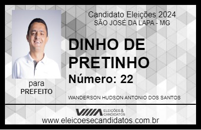 Candidato DINHO DE PRETINHO 2024 - SÃO JOSÉ DA LAPA - Eleições