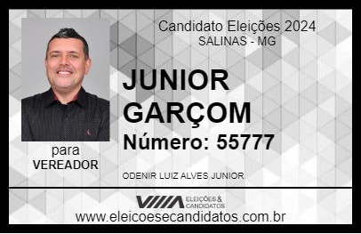 Candidato JUNIOR GARÇOM 2024 - SALINAS - Eleições