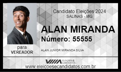 Candidato ALAN MIRANDA 2024 - SALINAS - Eleições