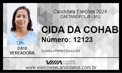 Candidato CIDA DA COHAB 2024 - CAETANÓPOLIS - Eleições