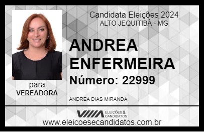 Candidato ANDREA ENFERMEIRA  2024 - ALTO JEQUITIBÁ - Eleições