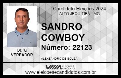 Candidato SANDRO COWBOY 2024 - ALTO JEQUITIBÁ - Eleições