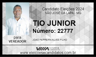 Candidato TIO JUNIOR 2024 - SÃO JOSÉ DA LAPA - Eleições