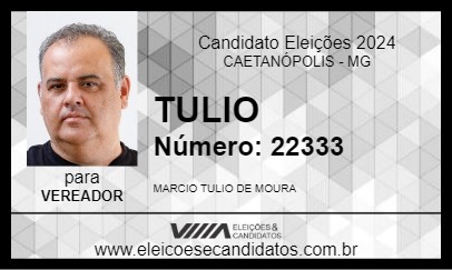 Candidato TULIO 2024 - CAETANÓPOLIS - Eleições