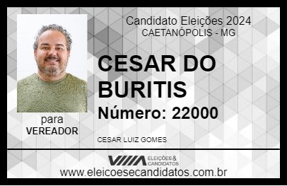 Candidato CESAR DO BURITIS 2024 - CAETANÓPOLIS - Eleições