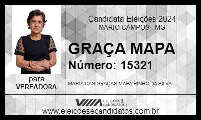 Candidato GRAÇA MAPA 2024 - MÁRIO CAMPOS - Eleições