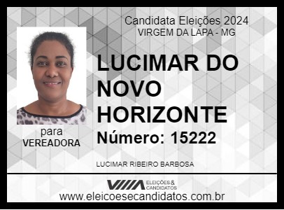 Candidato LUCIMAR DO NOVO HORIZONTE 2024 - VIRGEM DA LAPA - Eleições