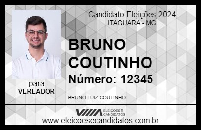 Candidato BRUNO COUTINHO 2024 - ITAGUARA - Eleições